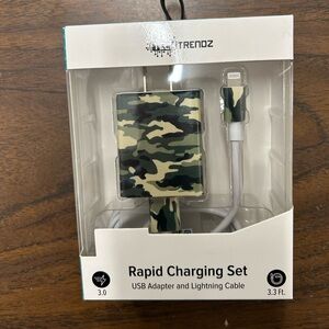 New Tech TRENDZ Rapid Charging Set - Camo USB Adapter & Lightning Cable